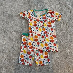 LITTLE SLEEPIES Squeeze the day fruit Short Pajama Set size 16